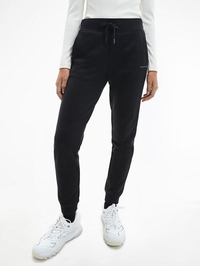 Calvin Klein Ruhák HU683183 | Calvin Klein Organic Cotton Logo Trim Női Jogger Fekete